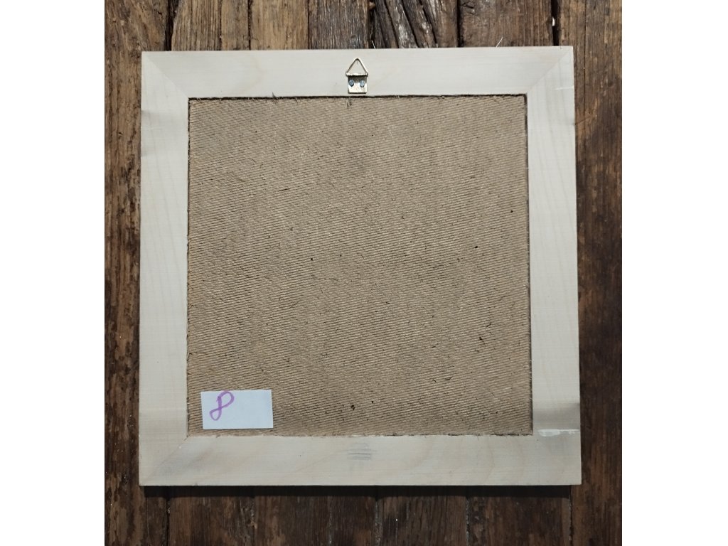 8 - ANDĚL - obrázek v dřevěném rámu -  28,8 x 28, 5 cm