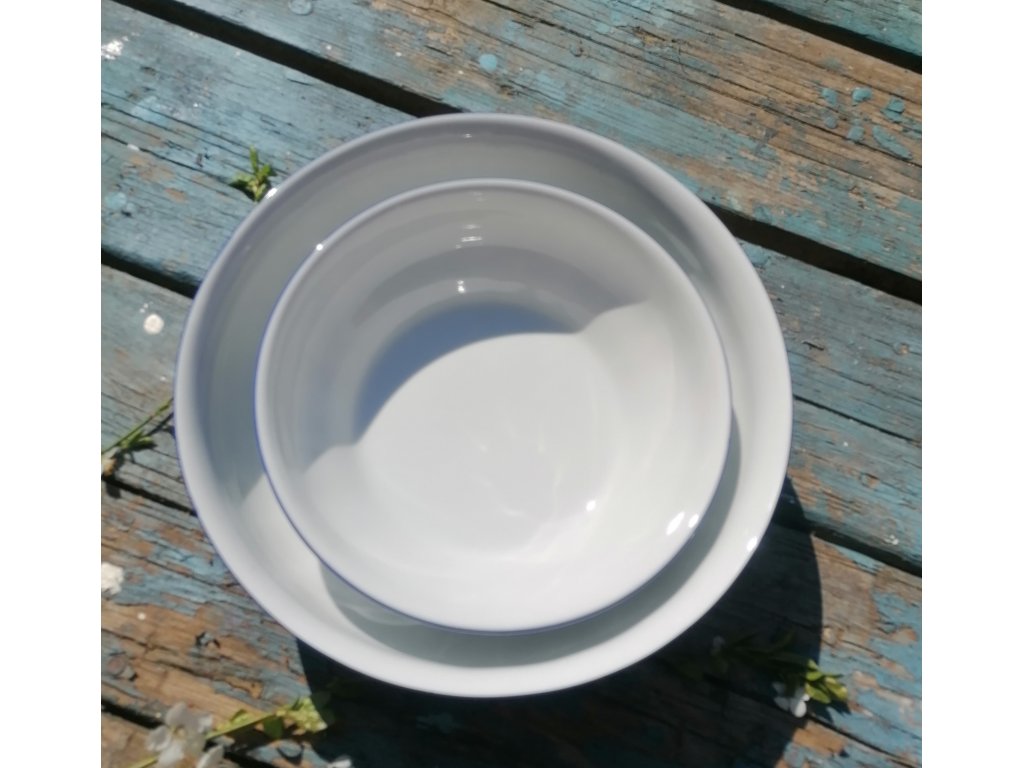 Grandma's porcelain - THICK-WALLED PLATES - 18 pieces - size 28 cm