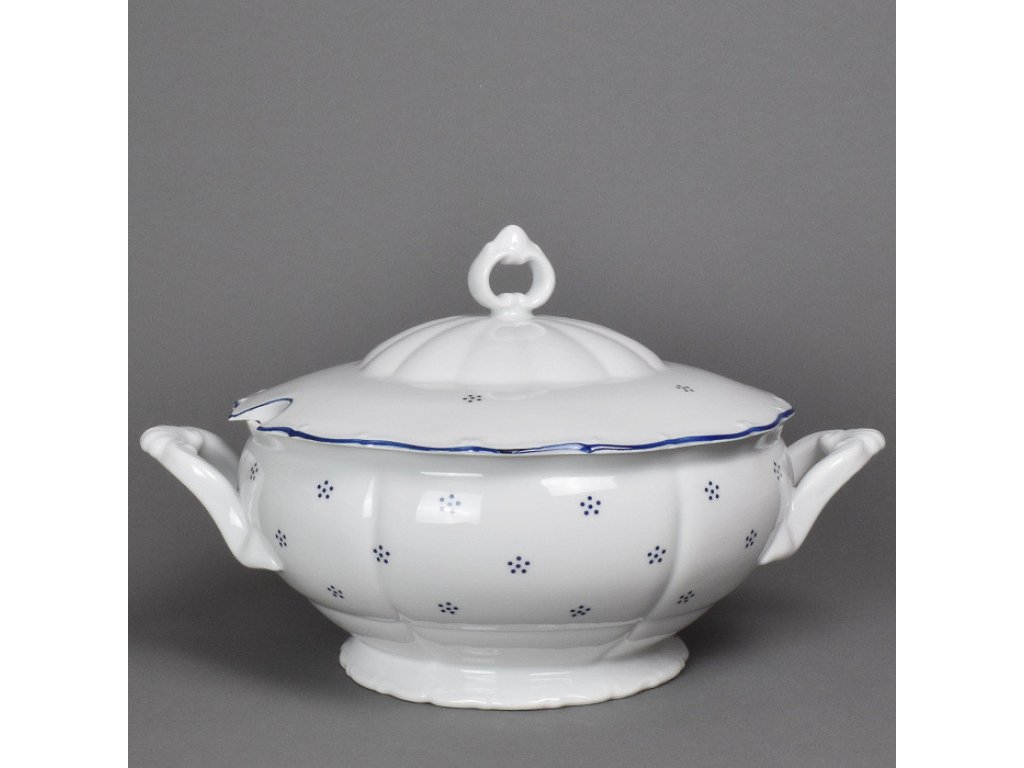 Babiččin porcelán - tečkokvítky- polévková mísa  - 2,5 l