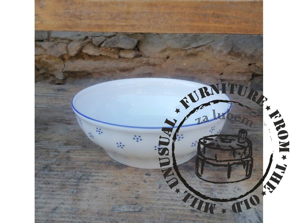 Babiččin porcelán - TEČKOKVÍTKY - salátová mísa - 17 cm