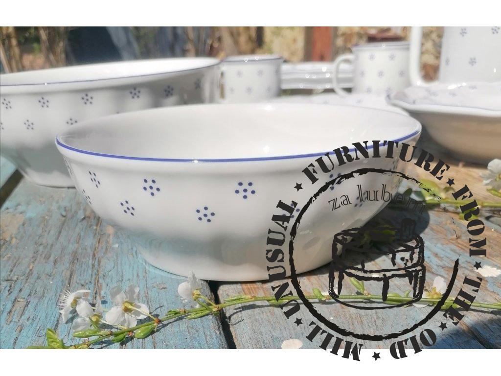 Babiččin porcelán - TEČKOKVÍTKY - salátová mísa - 17 cm