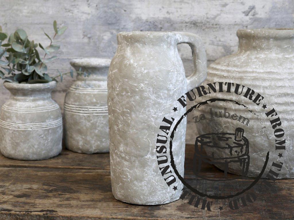 Cement vintage jug with patina - 17*13*28cm