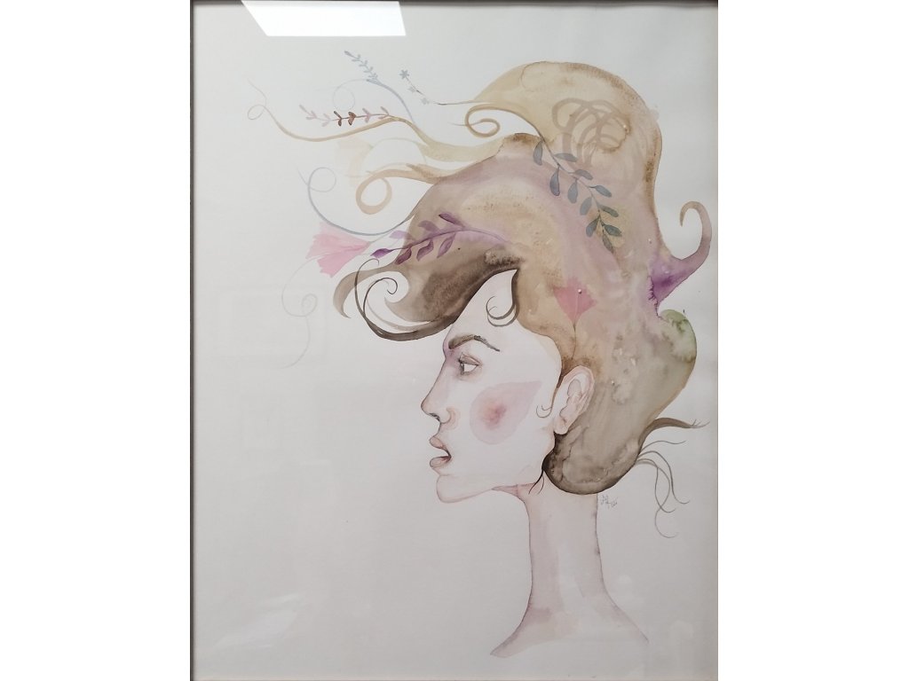Denae -  dívka větru  - velký formát- akvarel
