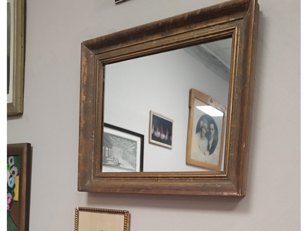 FERDINAND - mirror in antique wooden frame - 50 x 40