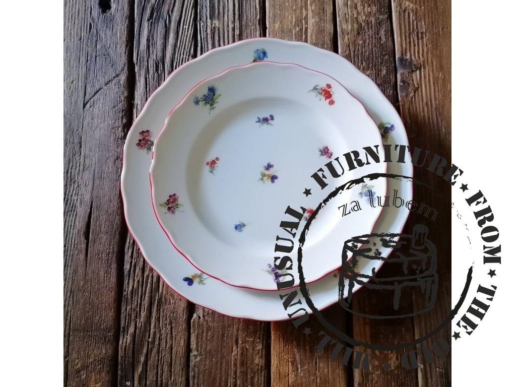 ..HÁZENKY - ČERVENÝ LEM - DEZERTNÍ TALÍŘ - 19 CM
