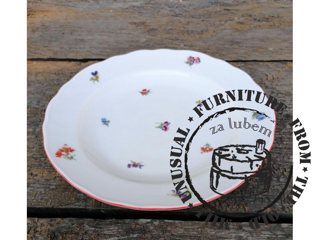 ..HÁZENKY - ČERVENÝ LEM - HLUBOKÝ TALÍŘ - 24 CM