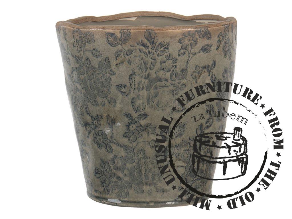 Brown grey pot - 17*17 cm