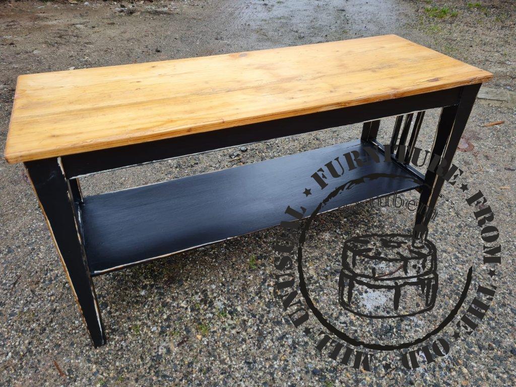PAN BLEK- černá elegance-secesní lavička / odkládací stolek
