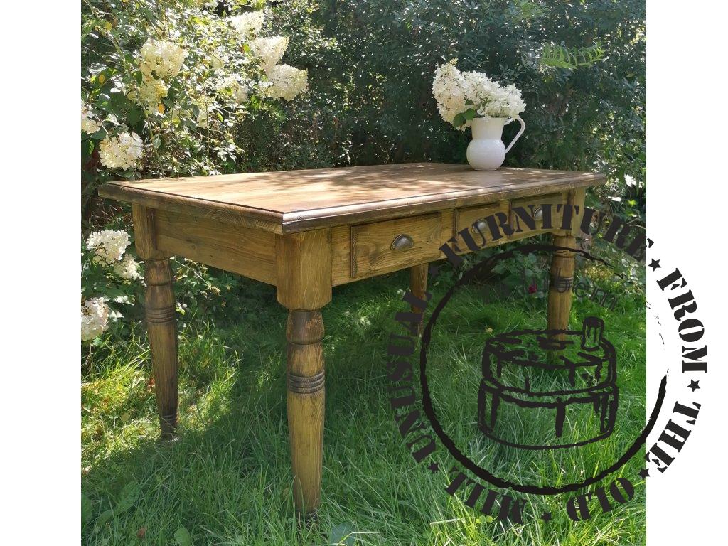 Mr. MOTYLEK - solid wooden table with three drawers