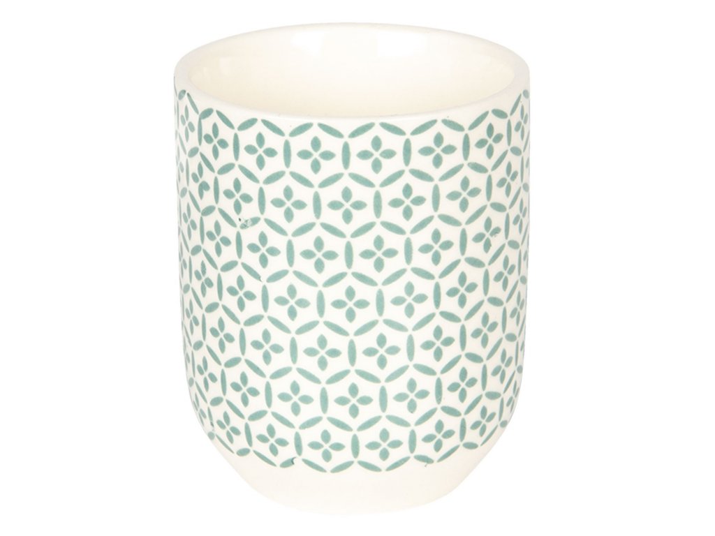 porcelánový kalíšek na čaj nebo espresso - geometrické vzory - Ø 6*8 cm / 0,1L