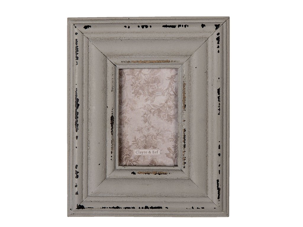 Grey wooden photo frame - 11*1*14 cm / 5*7 cm
