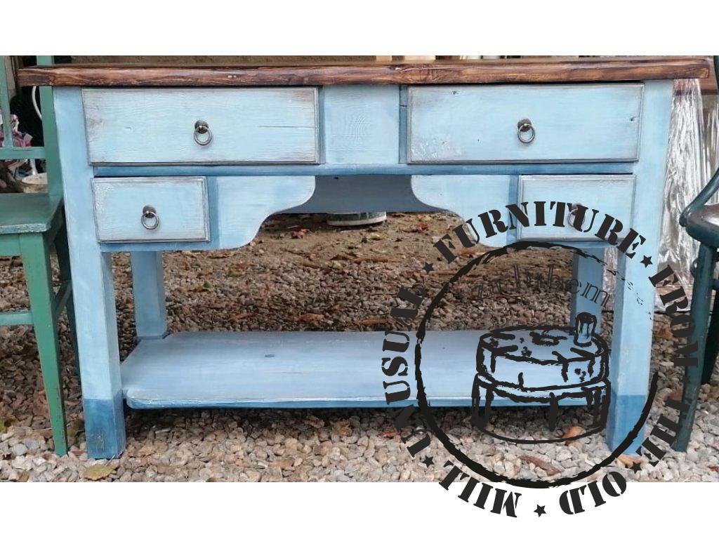 Table under the sink - storage table with drawers - Blue Eyes