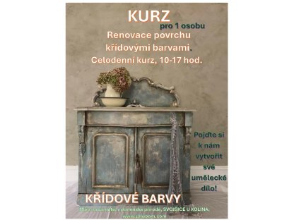 28.6. - SOBOTA - 1 DEN - KURZ RENOVACE POVRCHU - KŘÍDOVÉ BARVY