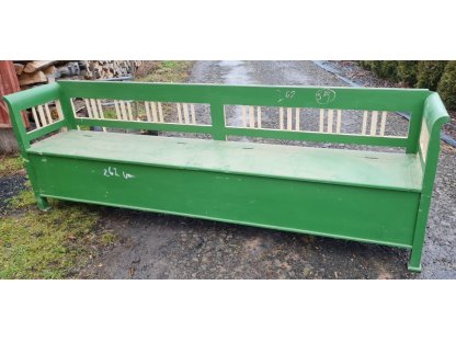 ARNOST - OLD MASSIVE BOAT - green with storage space_262 cm