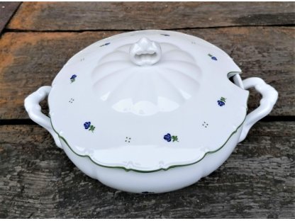 Babiččin porcelán - modré kvítky - polévková mísa  - 2,5 l