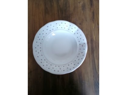 Babiččin porcelán - růžokvítky - tlustostěnný hluboký talíř - 24 cm