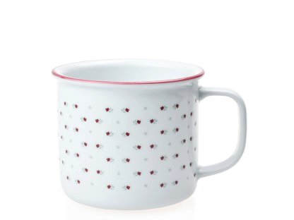 Babiččin porcelán - RŮŽOKVÍTKY  - VAŘÁK -PORCELÁNOVÝ PLECHÁČEK  -  750 ML 