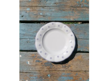 Babiččin porcelán - TEČKOKVÍTKY - tlustostěnný dezertní talíř - 19 cm 2