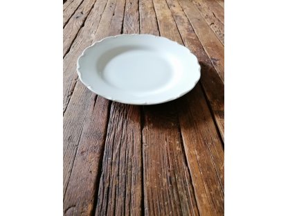 BÍLÁ ROMANCE - MĚLKÝ TALÍŘ 26,5 CM 2