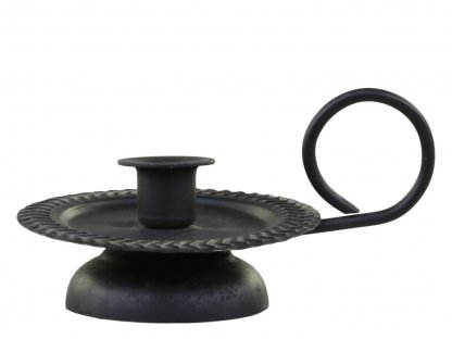 Black antique candle holder for narrow candle II - 10*8*5cm