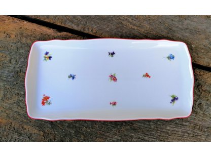 HÁZENKY - ČERVENÝ LEM - mísa HRANATÁ - 33 cm
