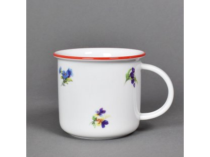 HÁZENKY - ČERVENÝ LEM - PORCELÁNOVÝ PLECHÁČEK   - 250 ML