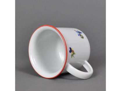 HÁZENKY - ČERVENÝ LEM - PORCELÁNOVÝ PLECHÁČEK   - 250 ML