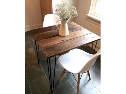 Industrial square dining table - base Brussels