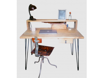 Industriální psací stůl se šuplíkem- Hynek -120x60x97