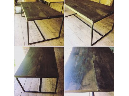 Dining table - wood and metal