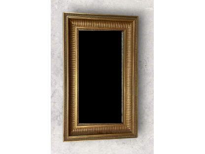 MATYLDA  - starý dřevěný zlatý rám se zrcadlem  - 73 x 44