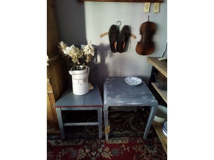Mouse coat - folding table in mouse grey and white