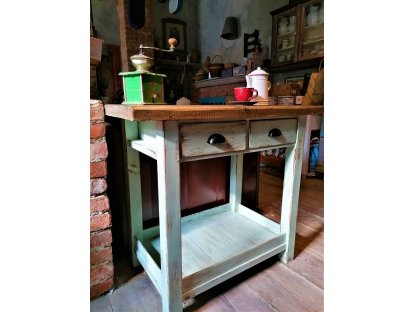 Folding table table with drawers - Franziska