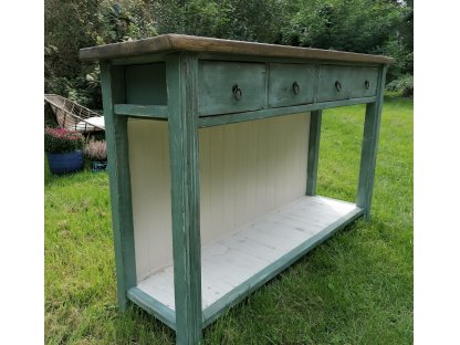 Folding table table with 4 drawers - Francis