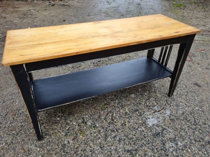 PAN BLEK- černá elegance-secesní lavička / odkládací stolek