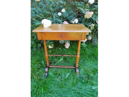 Mrs. MARIANA - Folding table with drawer, sewing table, Biedermeier period