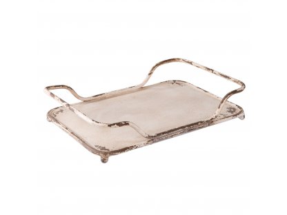 Tray - METAL VINTAGE with patina - 38 CM