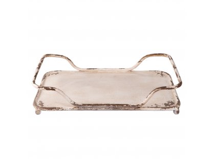 Tray - METAL VINTAGE with patina - 38 CM 2