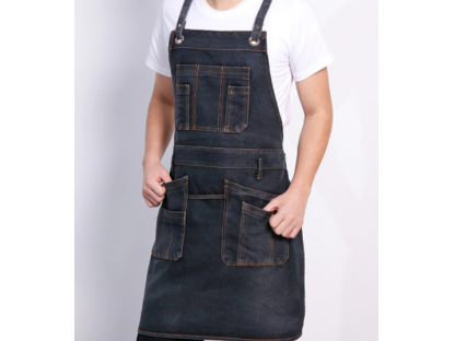 Work apron denim - FANY - unisex - Black