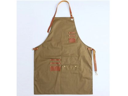Waterproof work apron - RAIN - unisex - khaki