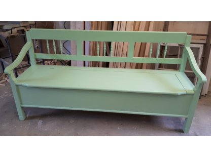OLD MASSIVE BOAT - pistachio with storage space_185 cm