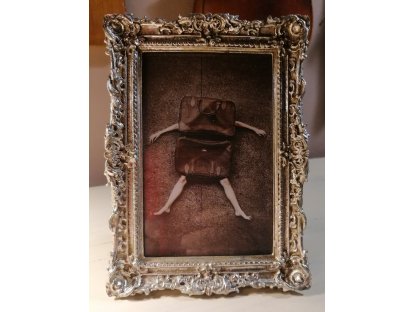 Silver photo frame with patina - 14*19 cm / 10*15 cm