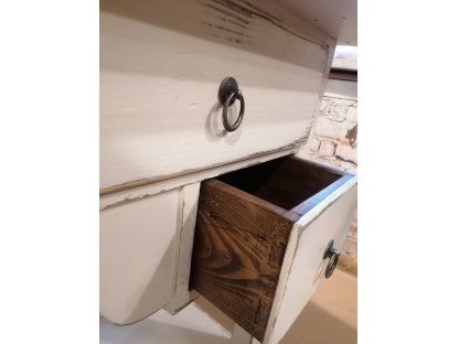 Table under the washbasin - storage table with drawers - White