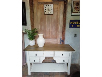 Table under the washbasin - storage table with drawers - White