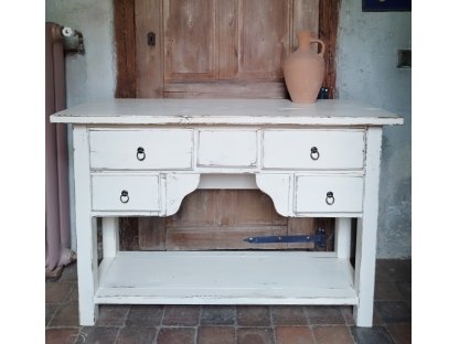 Table under the washbasin - storage table with drawers - White