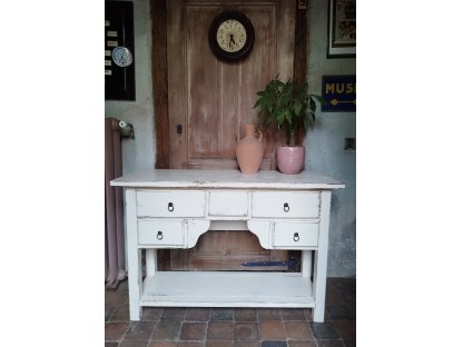 Table under the washbasin - storage table with drawers - White