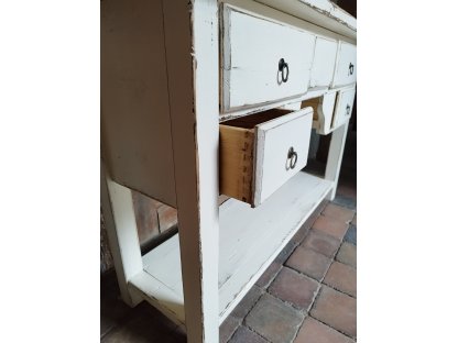 Table under the washbasin - storage table with drawers - White