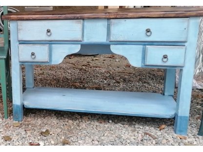 Table under the sink - storage table with drawers - Blue Eyes