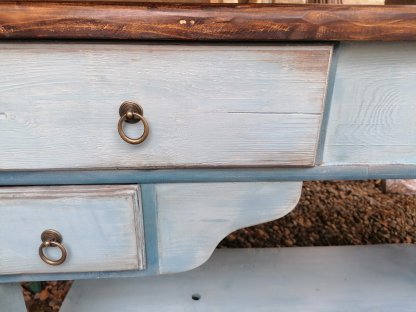 Table under the sink - storage table with drawers - Blue Eyes