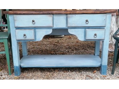 Table under the sink - storage table with drawers - Blue Eyes